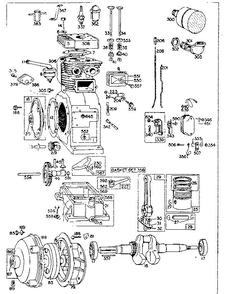Replacement Parts Diagram and Parts List for 19D-FB 0010 - 0030 Briggs and Stratton Engine